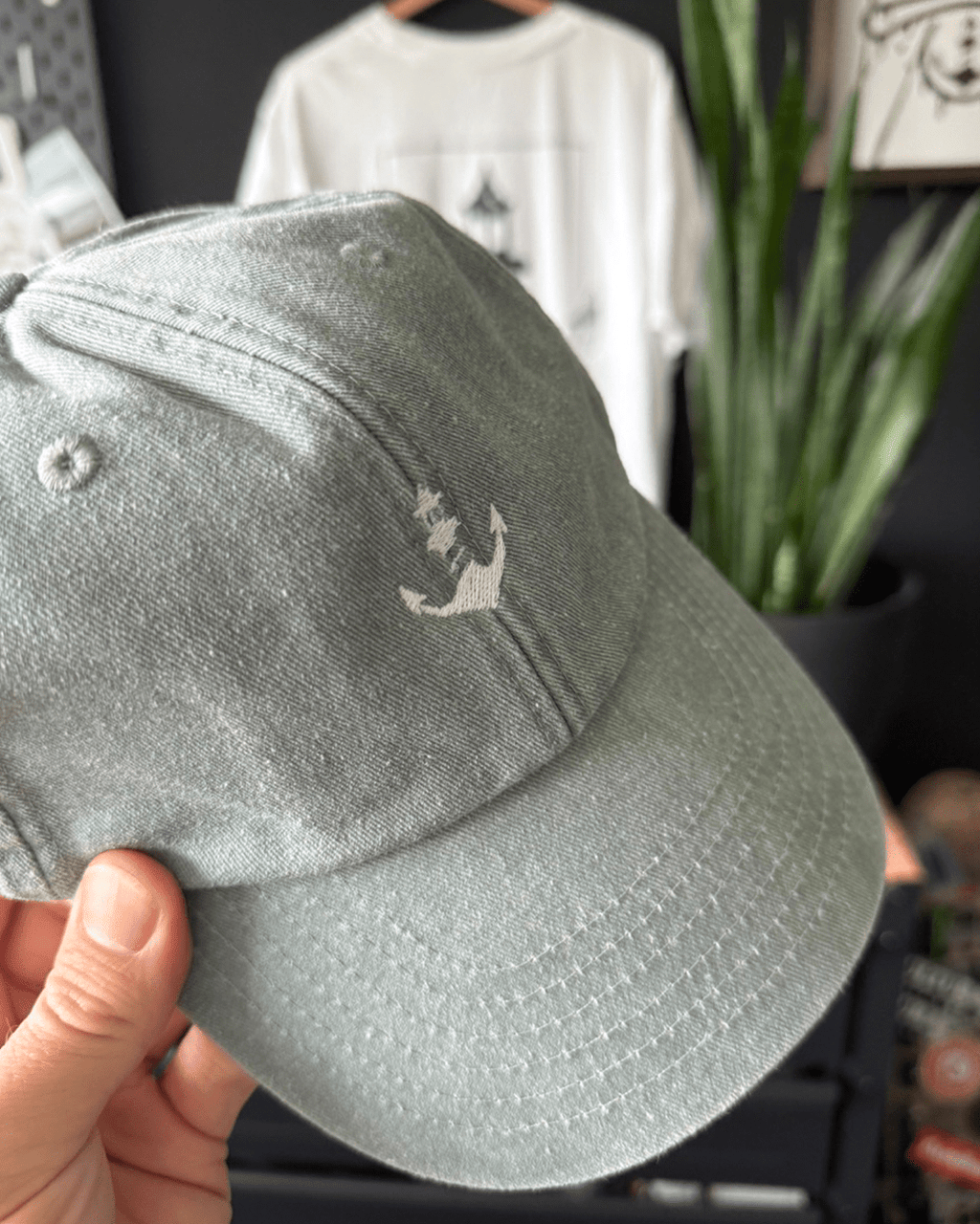 Logo Stitch Low Profile Cap - Vintage Sage Green